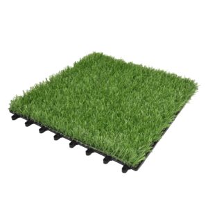 Serene Durable and Realistic Looking Maintenance Free Artificial Grass Tile Green 20mm